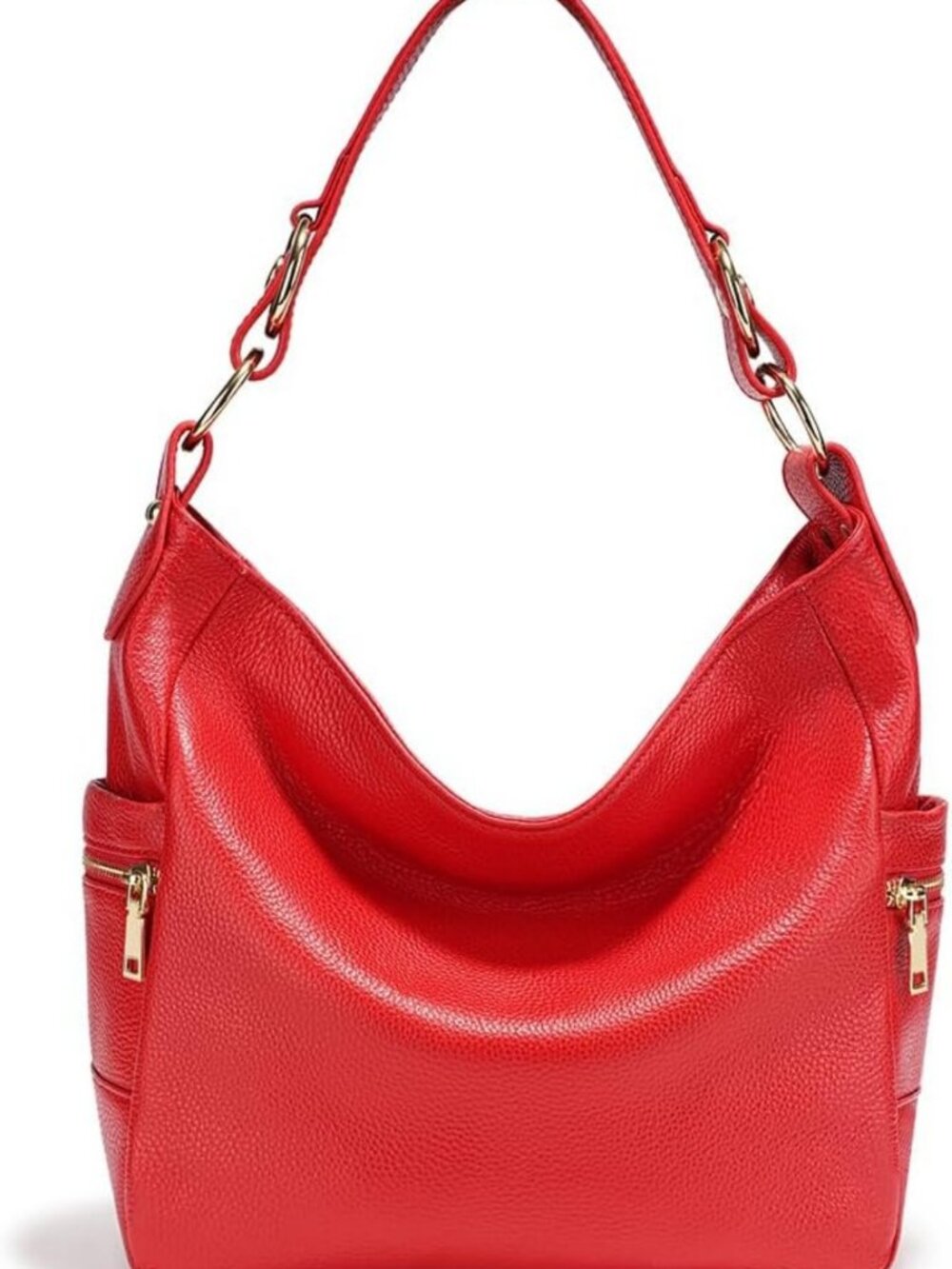 Chic Genuine Leather Shoulder Bag with Tassels | Stylish Zipper Satchel Purse